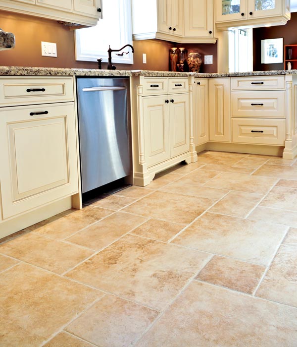 tile flooring in kitchen