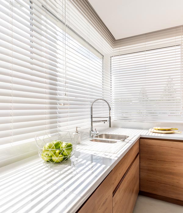 blinds in kitchen