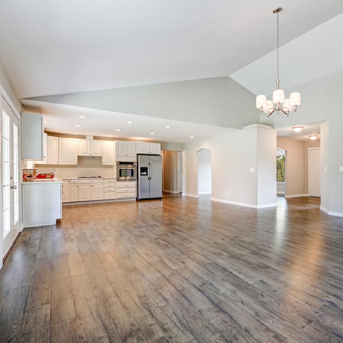 room with vinyl flooring